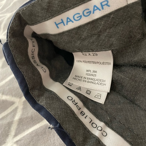 Navy Blue Hagar Men’s Slacks - Picture 2 of 2